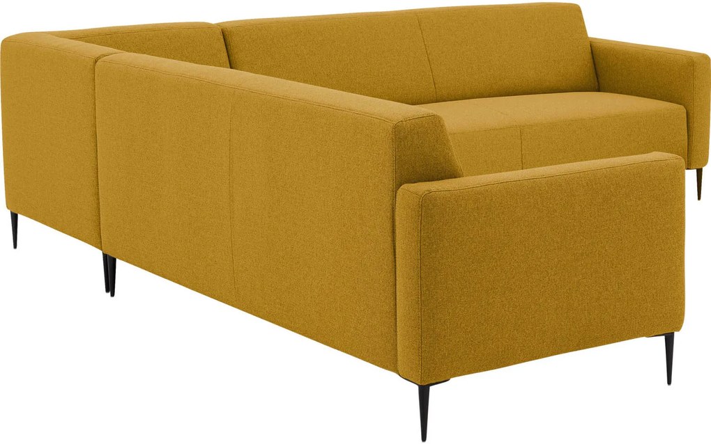 Goossens  Key West geel, stof, 3-zits, modern design