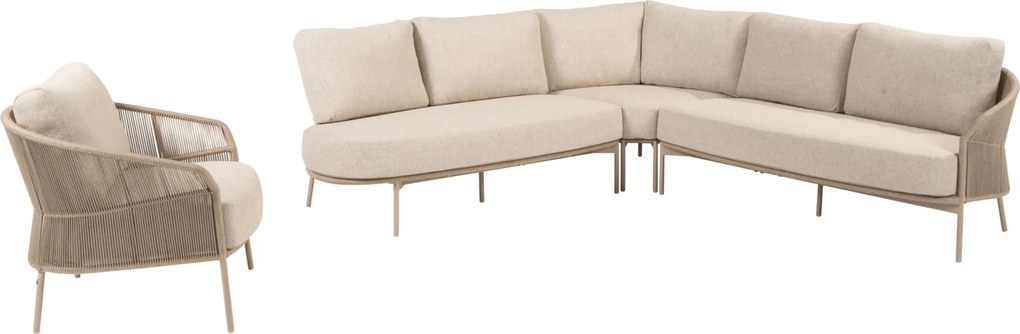 Florence hoek loungeset 4 delig latte Taste 4SO