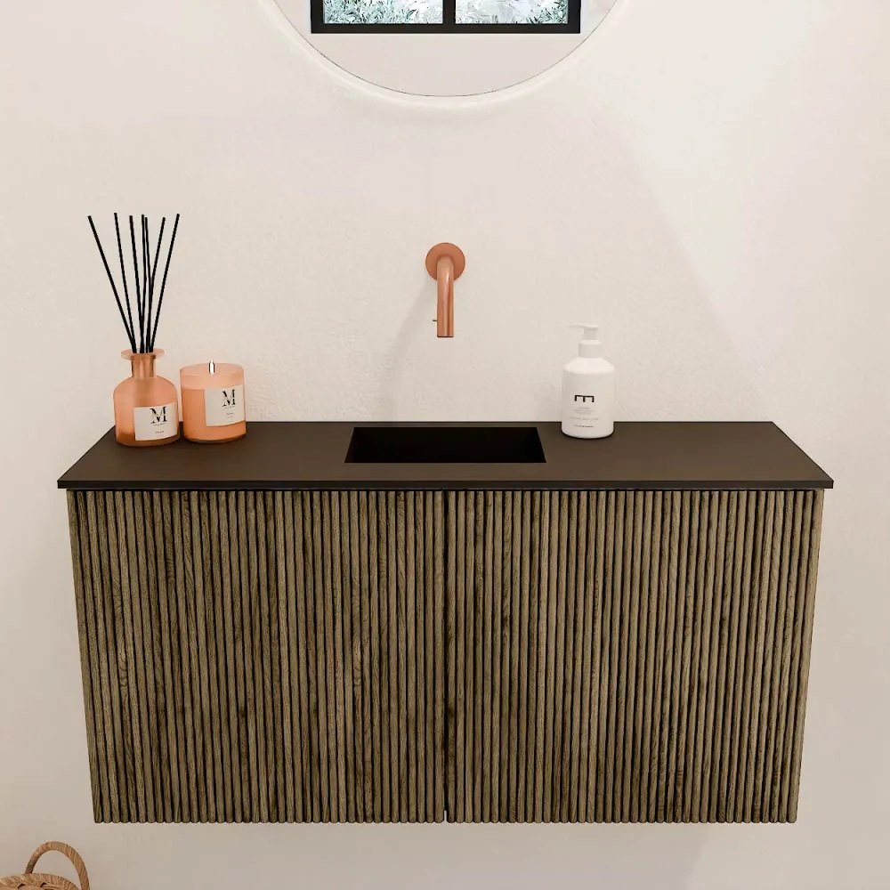 Mondiaz Joya 80cm toiletmeubel dusk met wastafel faye midden zonder kraangat urban