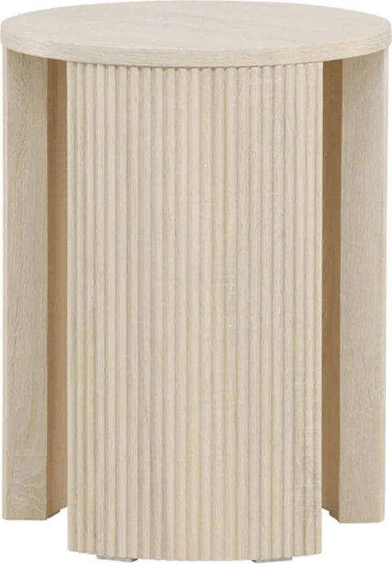 Moderne Bijzettafel Whitewash - 40 X 40cm.