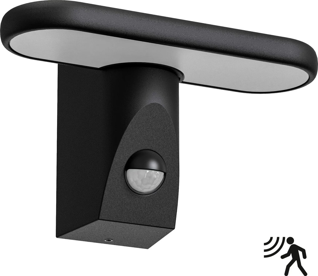 Zack Muurlamp Zwart Met Bewegingsmelder