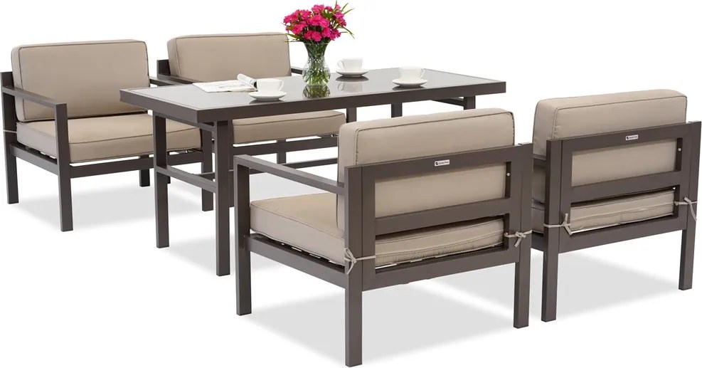 Garden Point's Porto Premium 4 bronzen tuinmeubelen