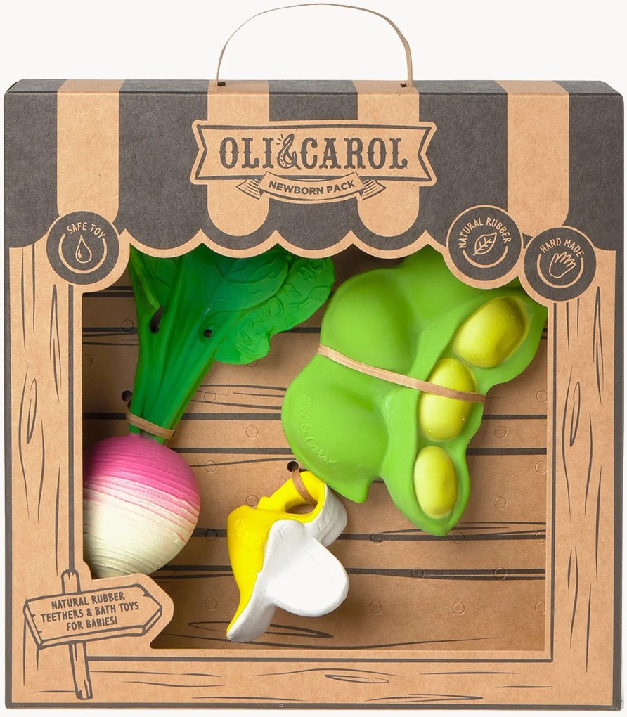 Handgemaakte babybijtringen Newborn, set van 3