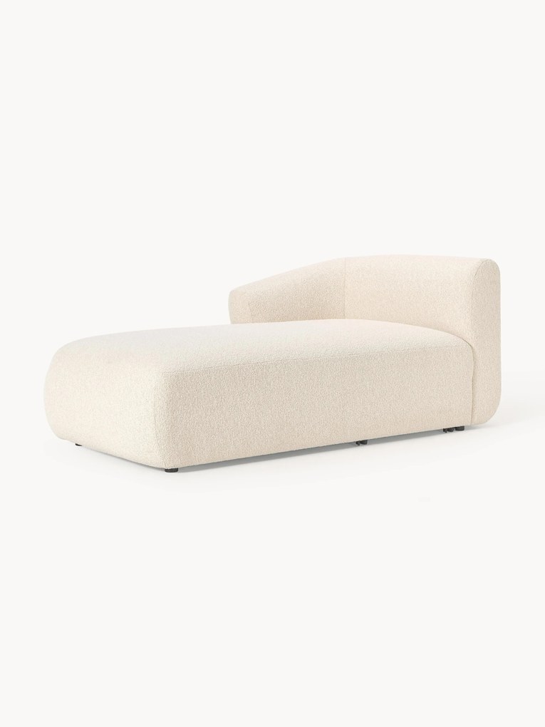 Chaise longue hoekmodule Sofia uit bouclé