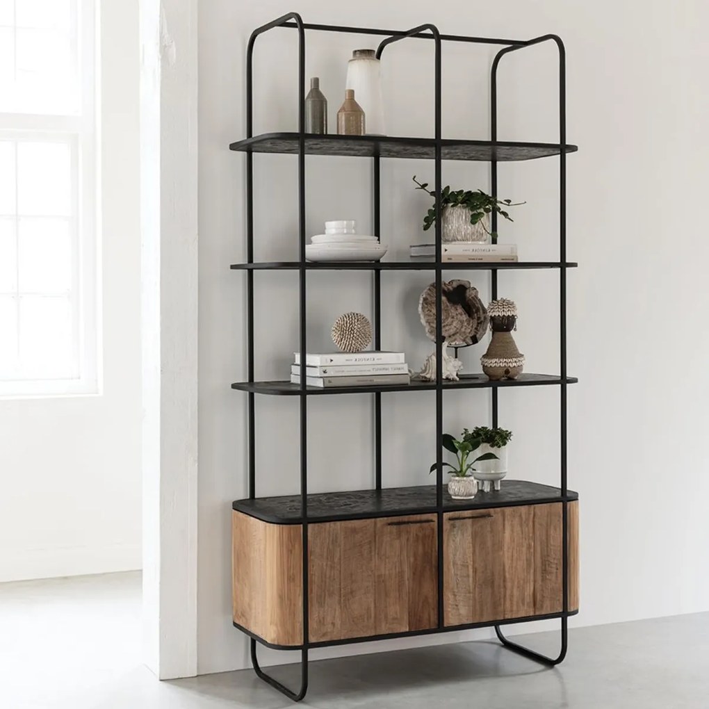 DTP Home Soho Stellingkast Teak En Mortex - 110x45x210cm.