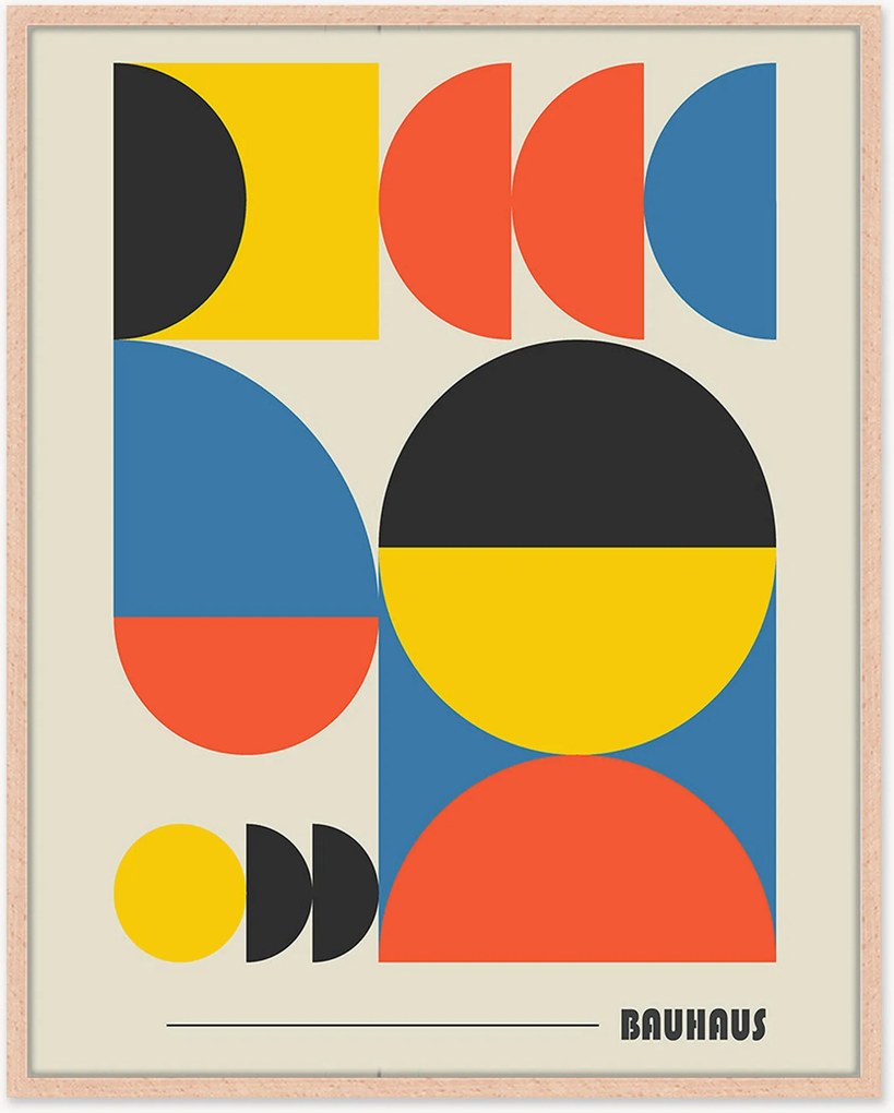 Ingelijste digitale print Typical Bauhaus