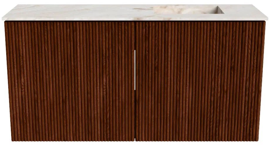 Mondiaz Joya DLux 80cm toiletmeubel ruby met wastafel faye rechts zonder kraangat frappe