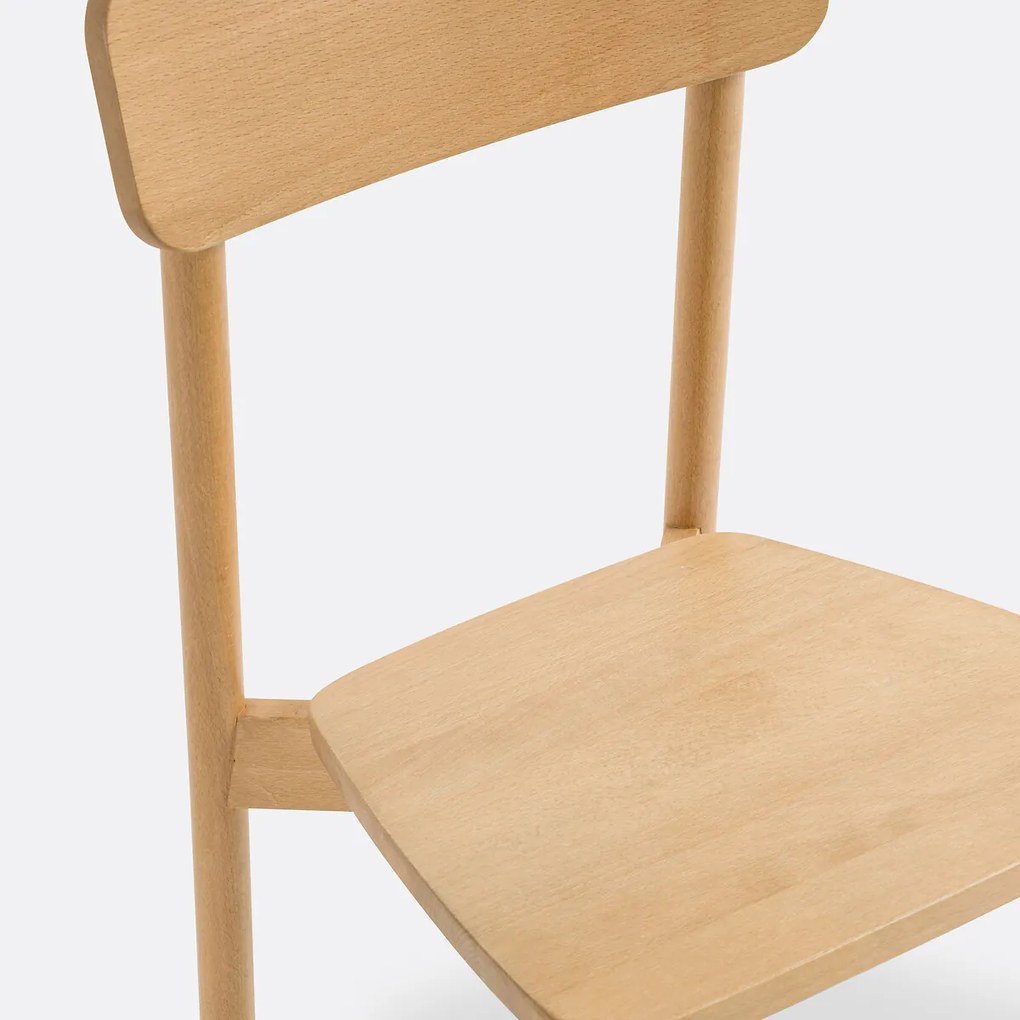 Set van 2 stoelen in massief beukenhout, Jodi