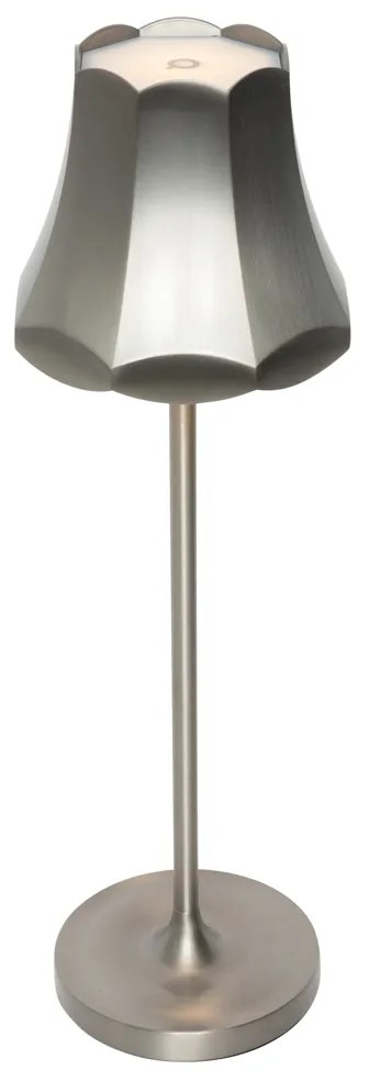 Buitenlamp met dimmer LED Retro tafellamp met dimmer gunmetal oplaadbaar IP44 - Granny Retro IP44 Buitenverlichting Lamp
