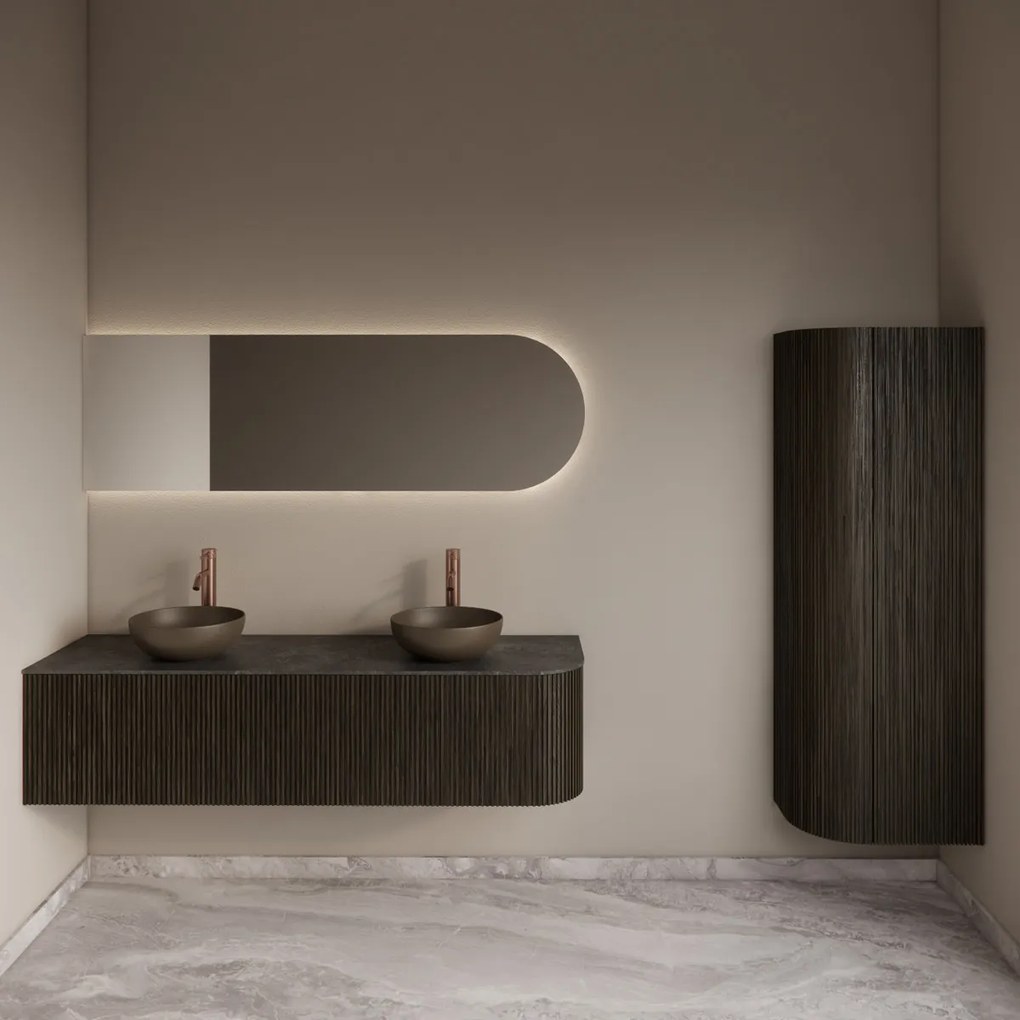 Gliss Design Alluro kolomkast 160cm met ronding links charcoal