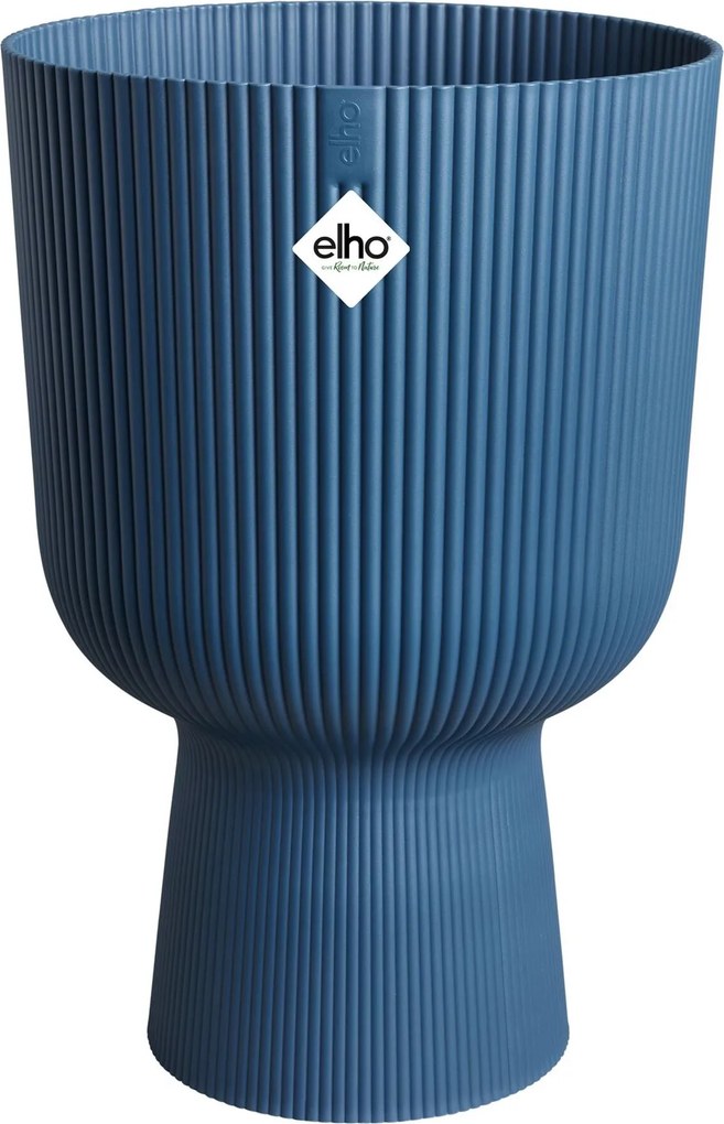 elho Vibes Fold Coupe Rond 30 - Diepblauw - Diameter 30 x H 45 cm - Ideaal voor binnen - 100% gerecycled