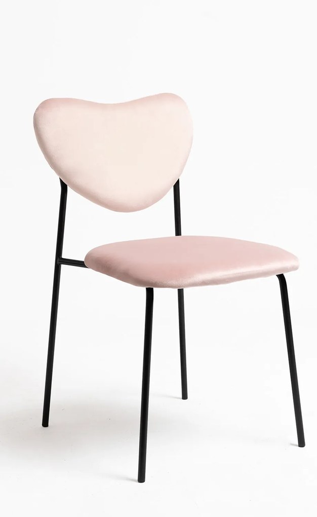 Cora stoel van zwart fluweel