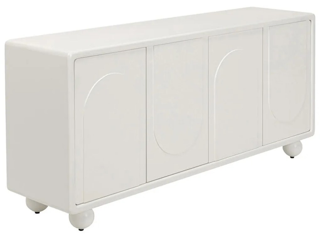 Kare Design Paco Wit Dressoir Organische Vorm - 160x40x75cm.