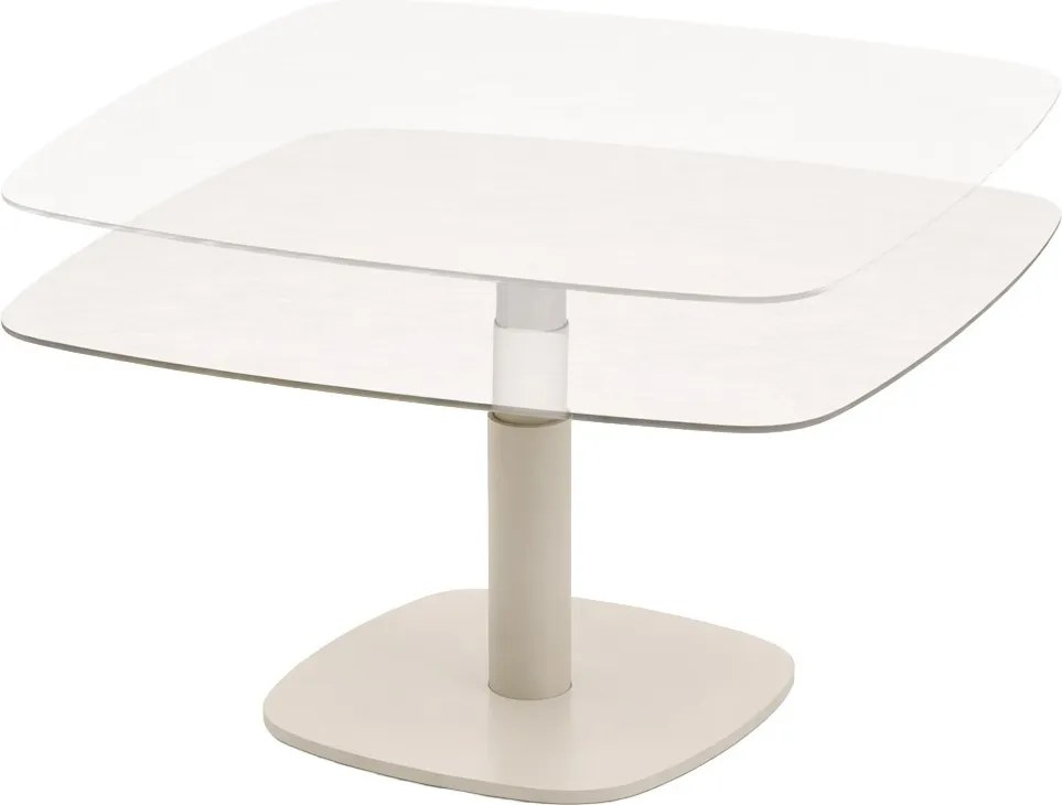 Paros in hoogte verstelbare tafel printed ceramic 100x100 cm linen Taste 4SO
