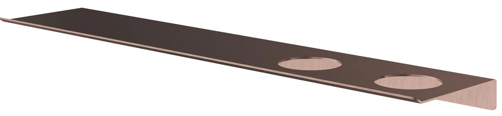 Hotbath &More planchet 60cm met twee uitsparingen voor een zeepdispenser of beker koper geborsteld PVD