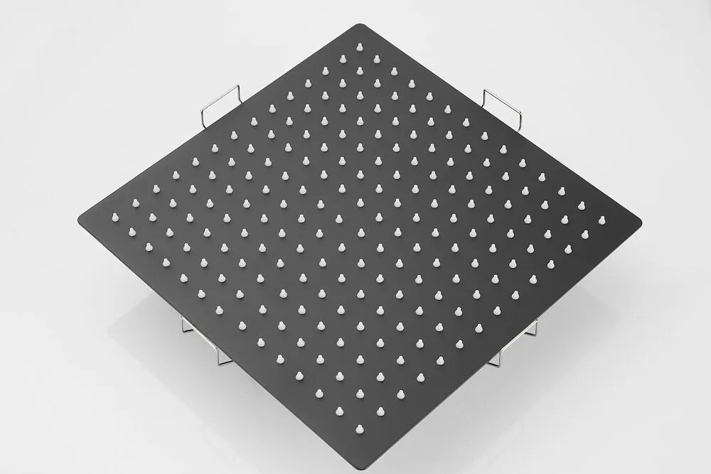 Saniclear Plus inbouw regendouche met inbouw douchekop 30x30cm en staafhanddouche zwart mat