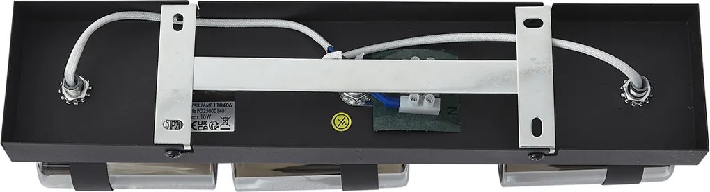 Plafondspot zwart met smoke glas 3-lichts draai- en kantelbaar - Gianni