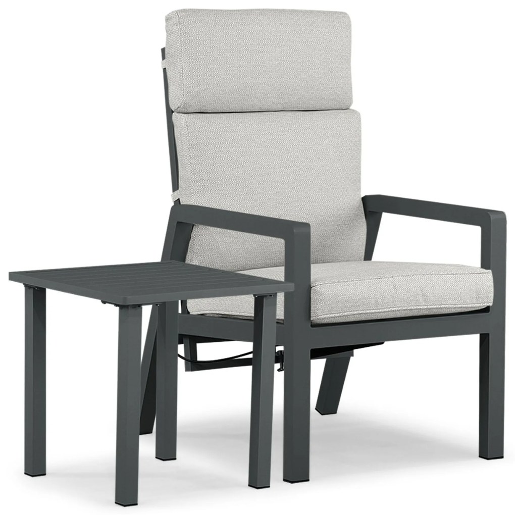 Bistroset 1 persoon  Aluminium Grijs Lifestyle Garden Furniture Albelli