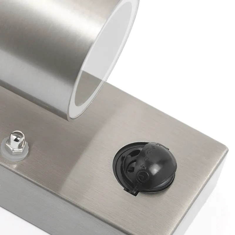 Buitenwandlamp staal IP44 met bewegingssensor - Solo