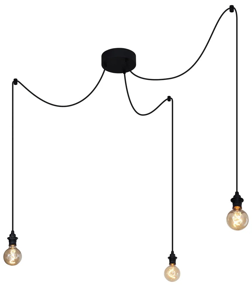 Buiten hanglamp zwart 3-lichts IP54 - Cava Modern Minimalistisch E27 IP54 Buitenverlichting