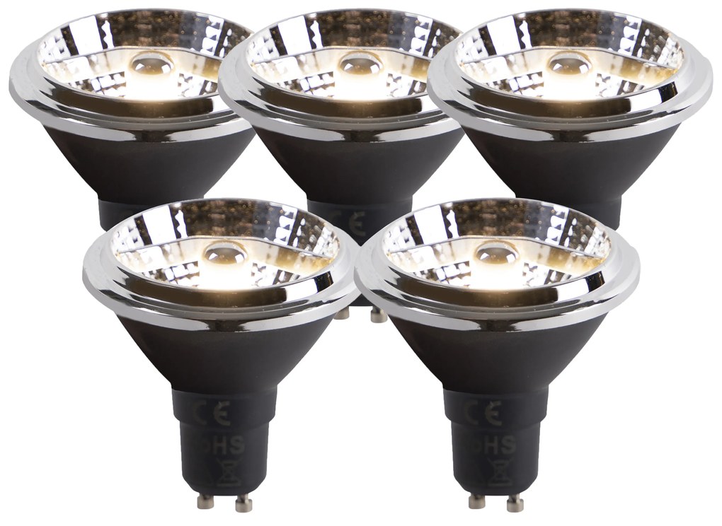 Set van 5 GU10 LED lamp AR70 6W 475 lm 3000K