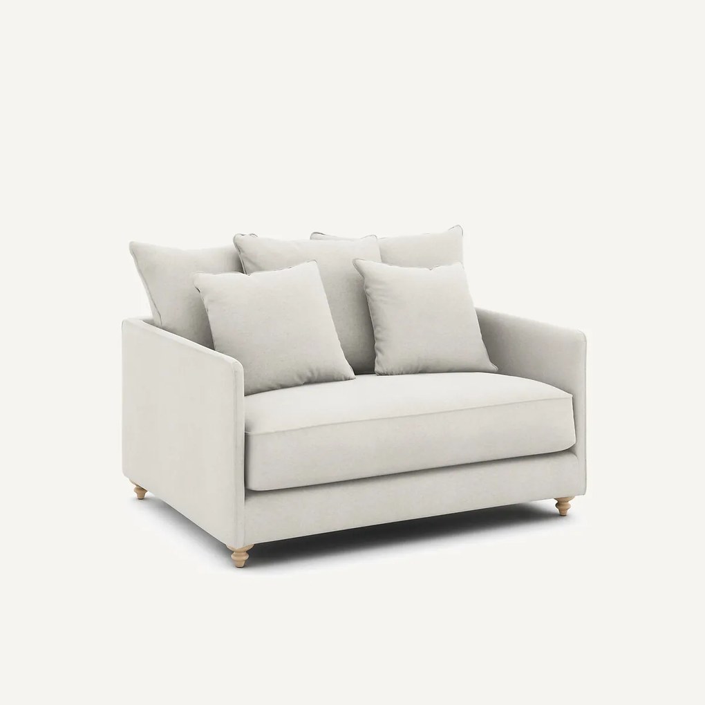 2-zits slaapbank van linnen fluweel, LAZARE