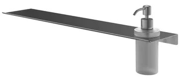 Hotbath &MORE Zeepdispenser - glas - voor planchet serie - Geborsteld gunmetal PVD SHA09BGP