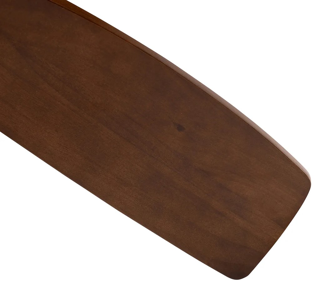 Plafondventilator zwart met hout 131.5cm incl. LED dimbaar met afstandsbediening - Jerri