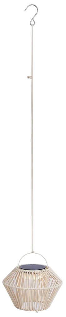 Bohemian tafellamp beige incl. LED 3-staps dimbaar IP54 solar oplaadbaar - Duco