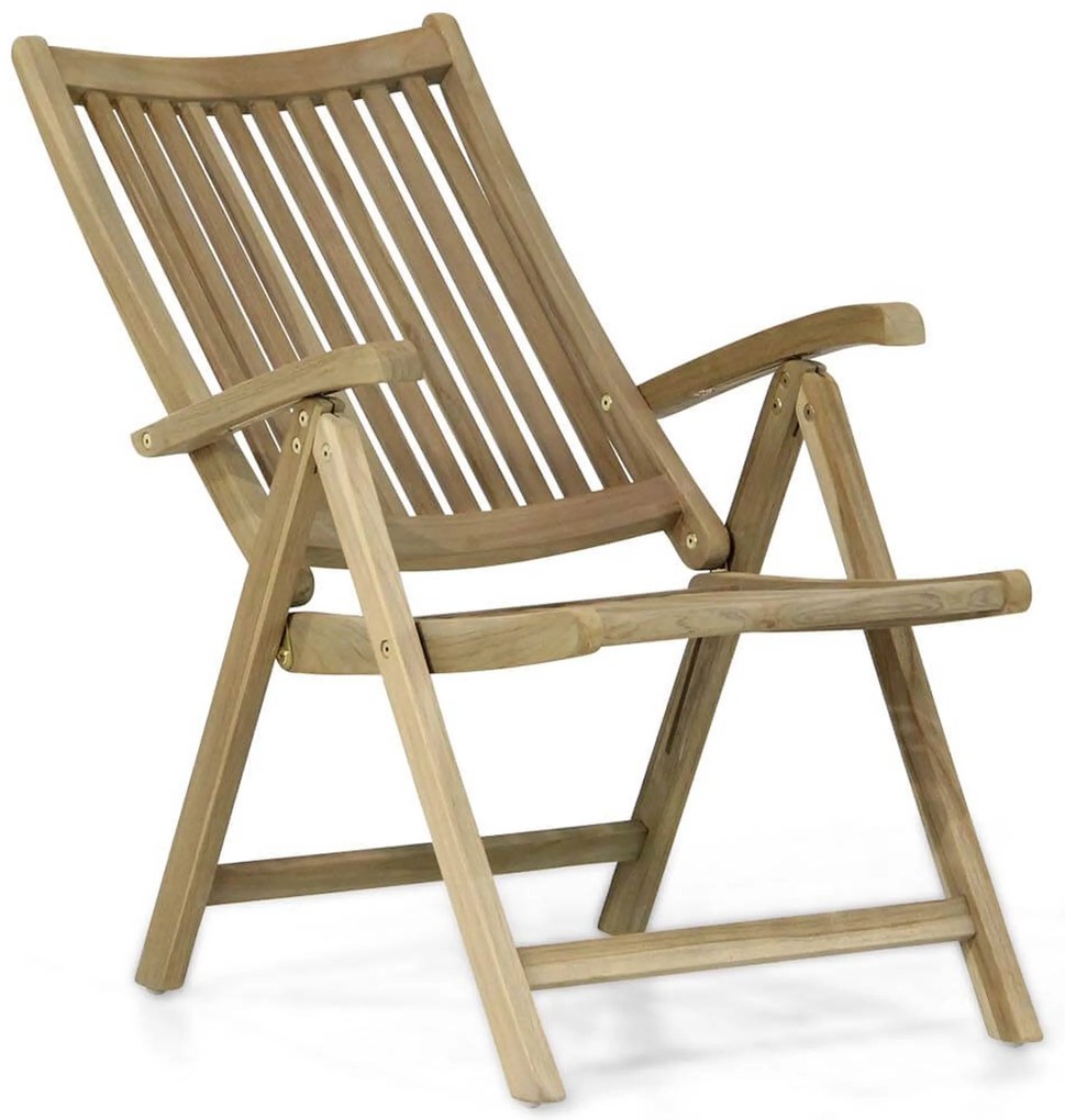 Tuinstoel Teak Old teak greywash Garden Collections Canterbury verstelbare tuinstoel