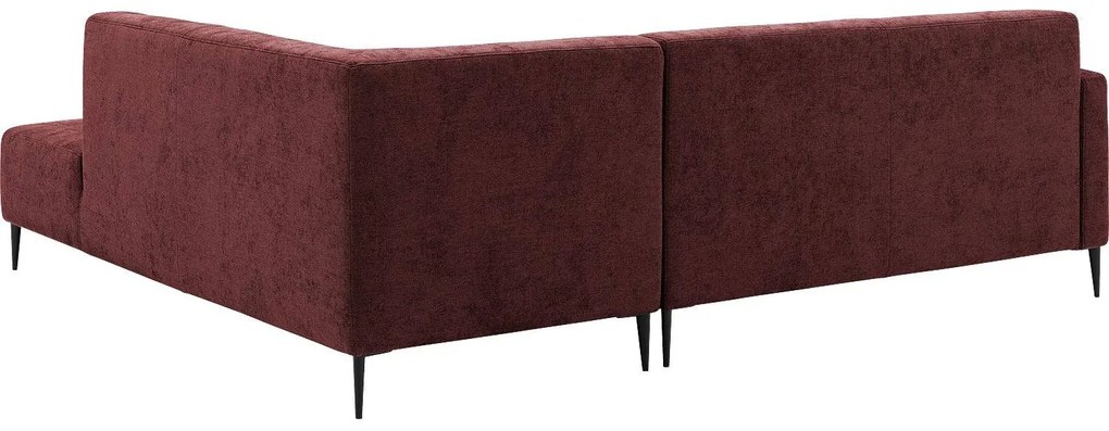 Goossens Zitmeubel Key West rood, stof, 2,5-zits, modern design met ligelement rechts