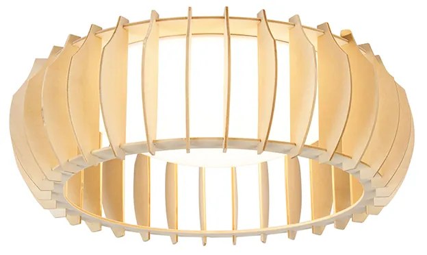 Scandinavische plafondlamp beige 40cm incl. LED - MonteScandinavisch Scandinavisch rond Binnenverlichting Lamp