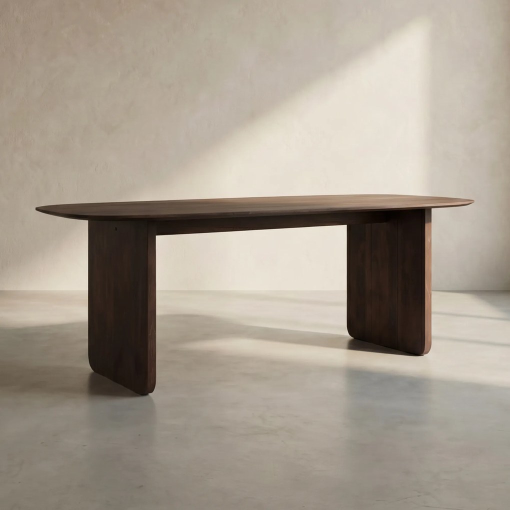 Organische Tafel Walnoot Bruin 180 Cm - 180 X 90cm.