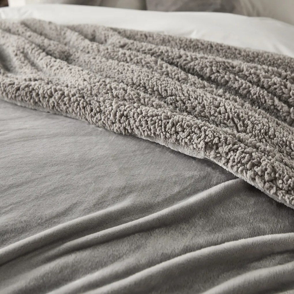 Beddensprei in fleece en sherpa, Maxine