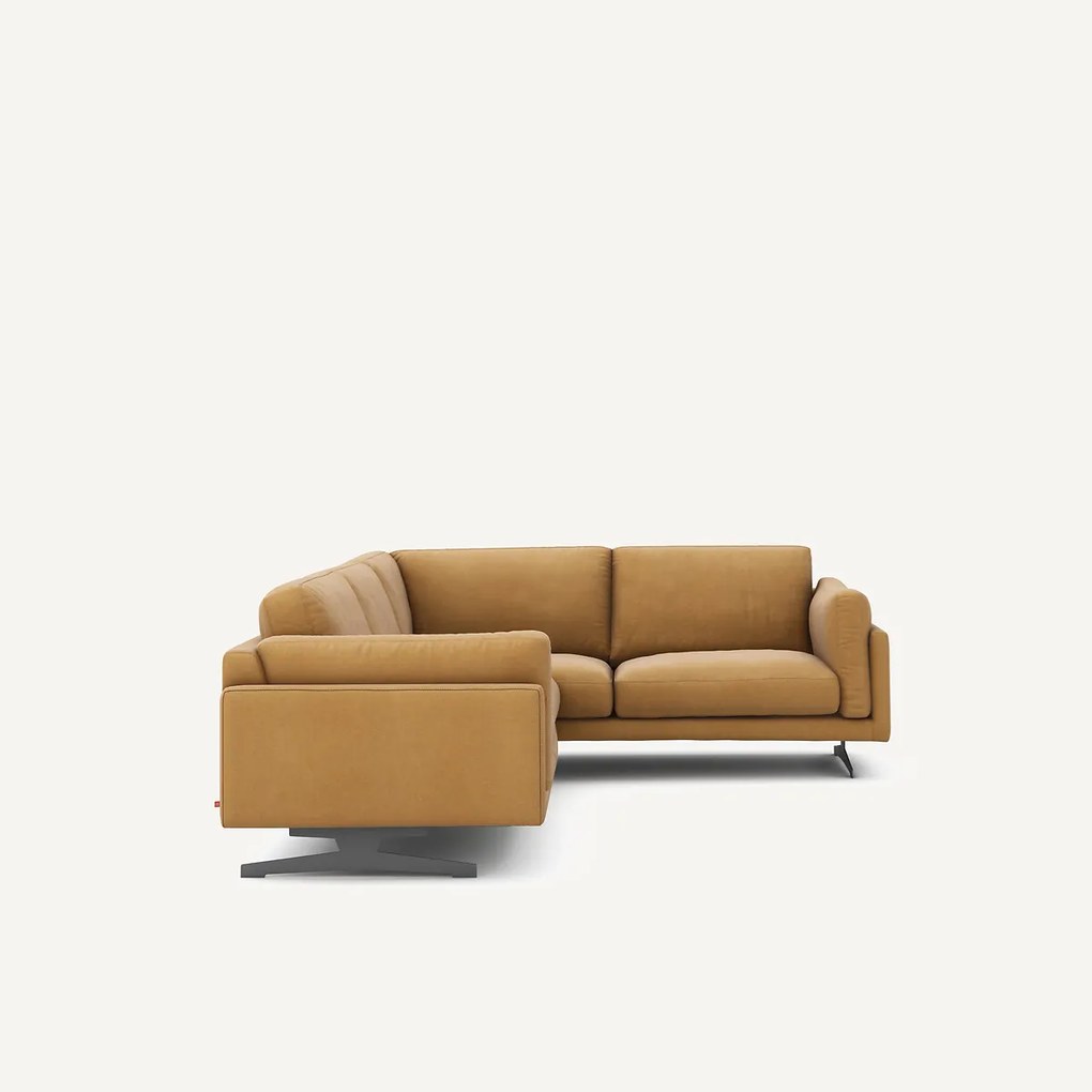 Hoekbank in fluweel linnen, César