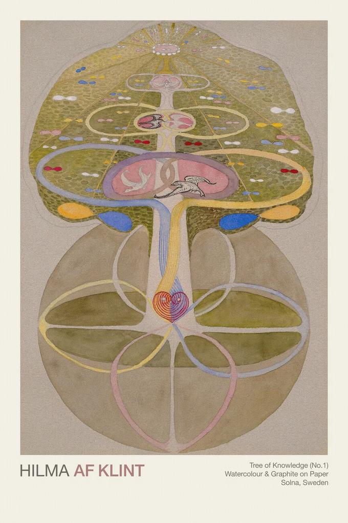 Kunstdruk Tree of Knowledge Series (No.1 out of 8) - Hilma af Klint, (26.7 x 40 cm)