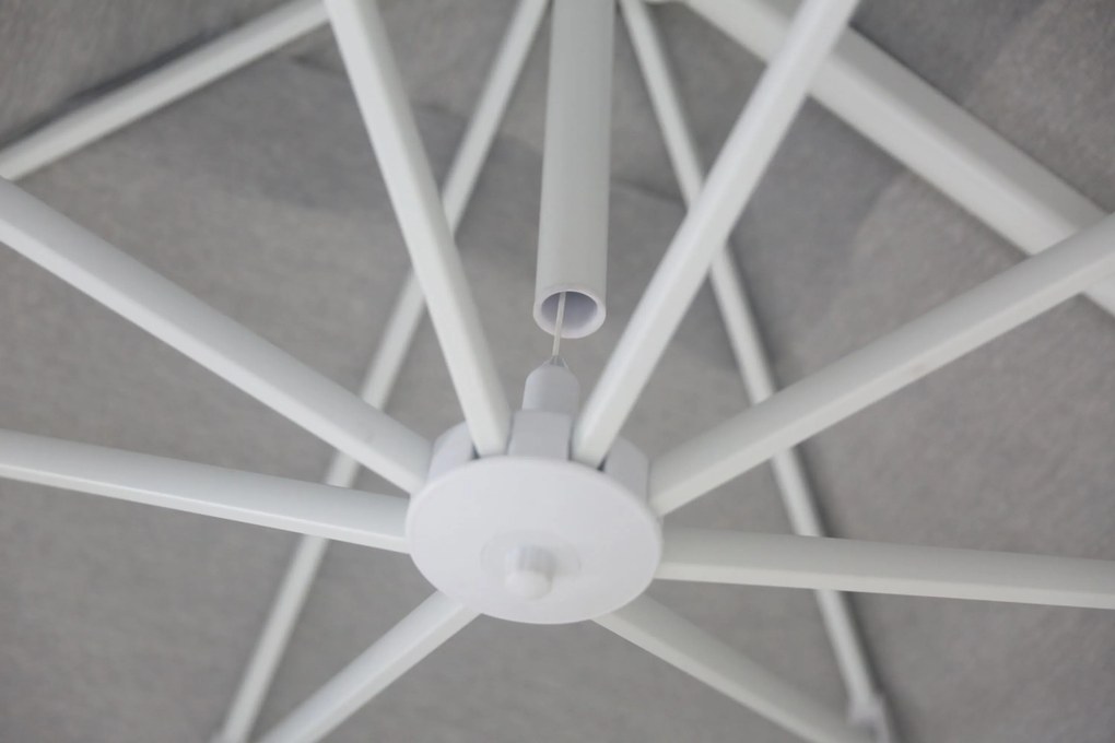 Zweefparasol  3x3m S2 Excellent (excl. voet) Grijs-antraciet Camello Luna