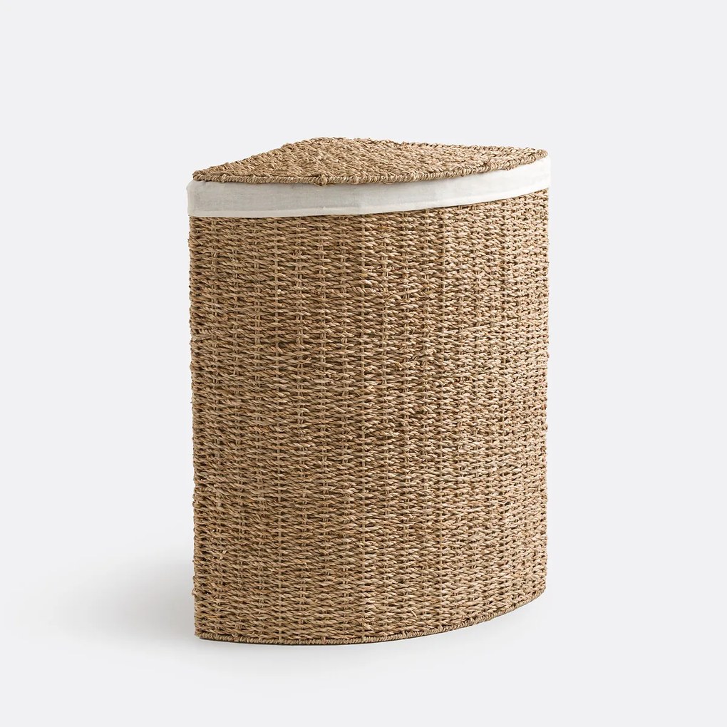 Hoekwasmand, gevlochten zeegras, AZURO