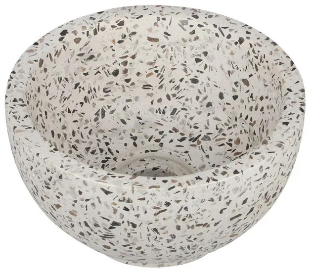 Differnz River waskom - 23x23x12cm - terrazzo zwart/wit 36.102.24