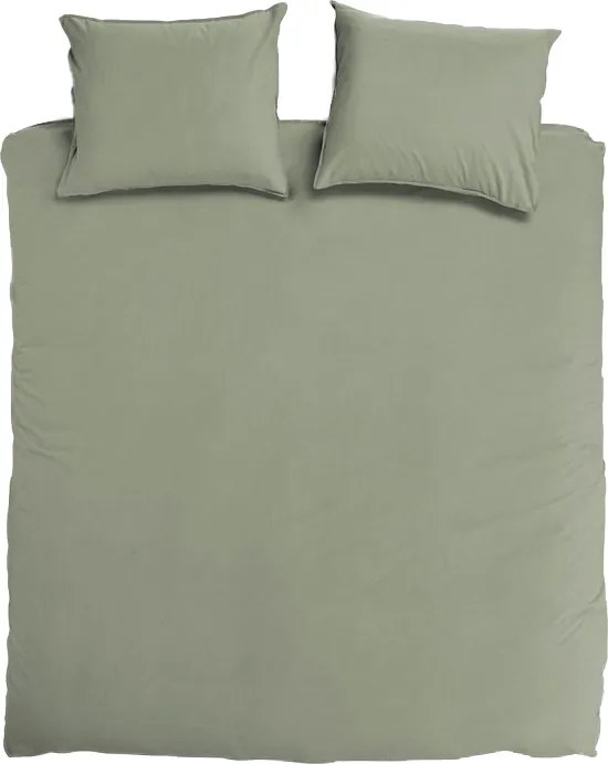 Dekbedovertrek Percal– 100% percal katoen – 140×200/220 – oudgroen