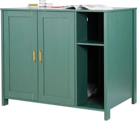 VEVOR Kattenkast, 1050x680x885 mm, Kattenbakkast met ingebouwd stopcontact, lade en verwijderbare scheidingswand, geschikt voor de meeste zelfreinigende/slimme kattenbakken.