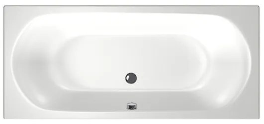 Xenz Cuba Duobad - 180x80x51 - afvoer Midden - acryl - wit 6828-01