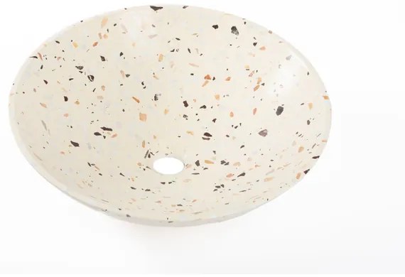 Saniclass Waskom - 42x42x12cm - rond - terrazzo - mat beige Terrazzo 420x120 round
