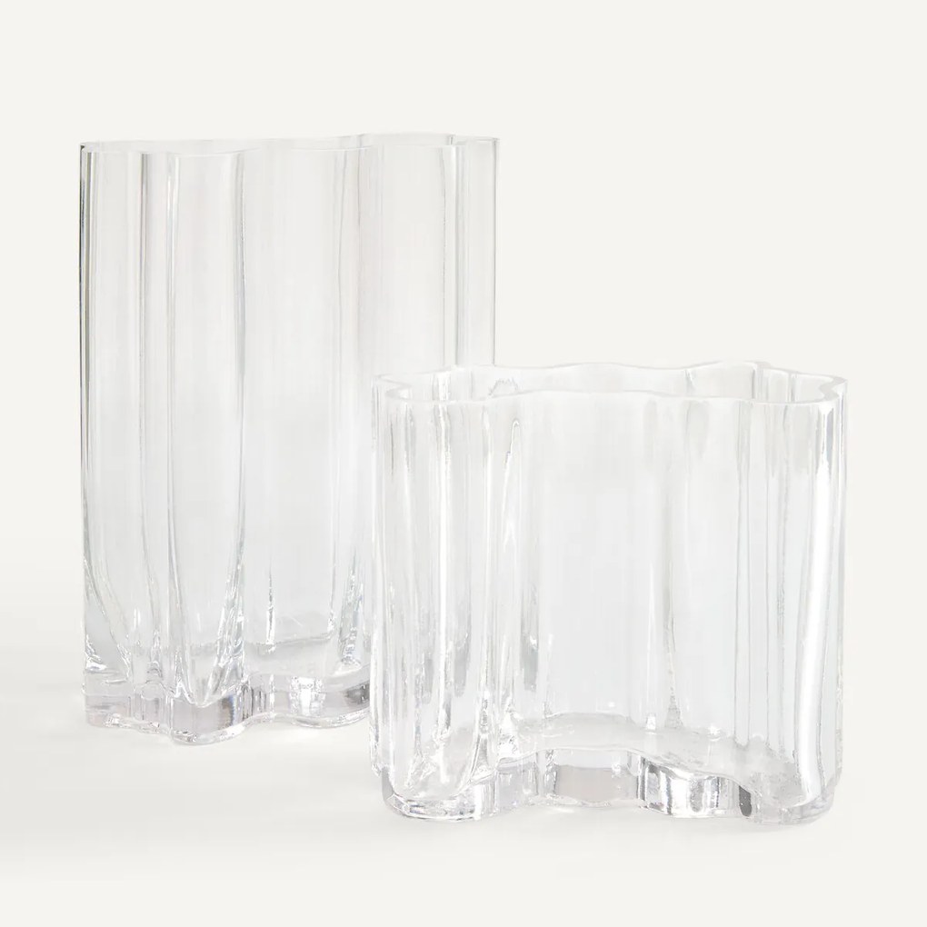 Geblazen glazen vaas, hoogte 18 cm, ISSEY