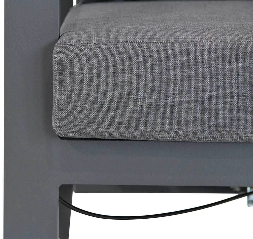 Stoel en Bank Loungeset Aluminium Grijs 4 personen Lifestyle Garden Furniture Batala