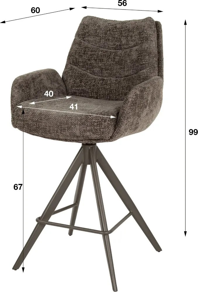 Draaibare Barstoel Taupe