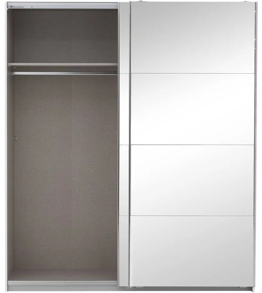 Goossens Basic Kledingkast Miami, 226 cm breed, 229 cm hoog, 2x spiegel schuifdeuren