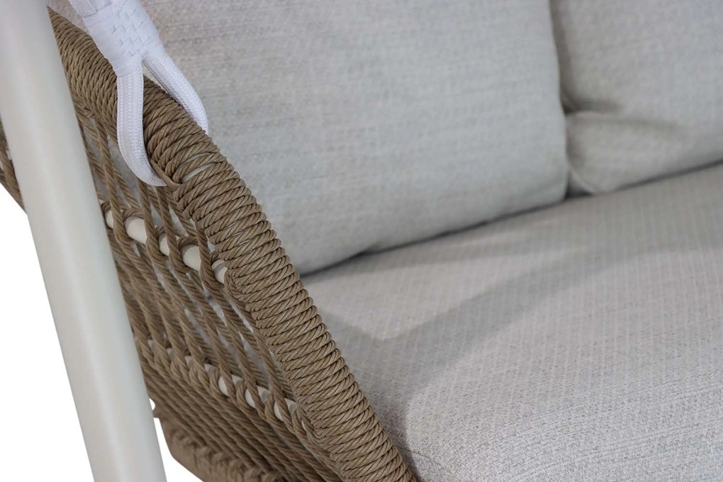 Coco Bali Schommelbank Aluminium/Rope Taupe