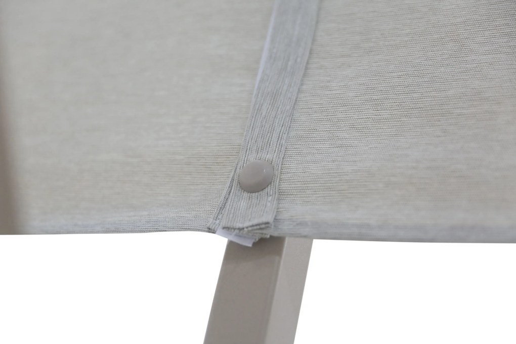 Zweefparasol 3x3m S2 Excellent (excl. voet) Taupe-naturel-bruin Camello Luna