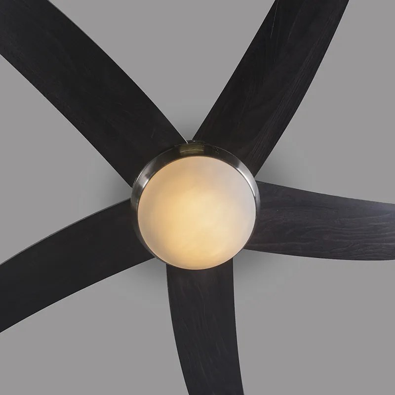 Plafondventilator staal 132cm met afstandsbediening - Cool